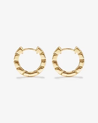 0.40 Carat TW of Laboratory-Grown Emerald Cut Diamond Huggie Earrings in 10kt Yellow Gold