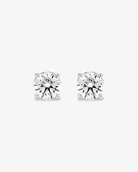 Boucles d’oreilles solitaires en diamants canadiens TW de 1,00 carat en or blanc 18 carats