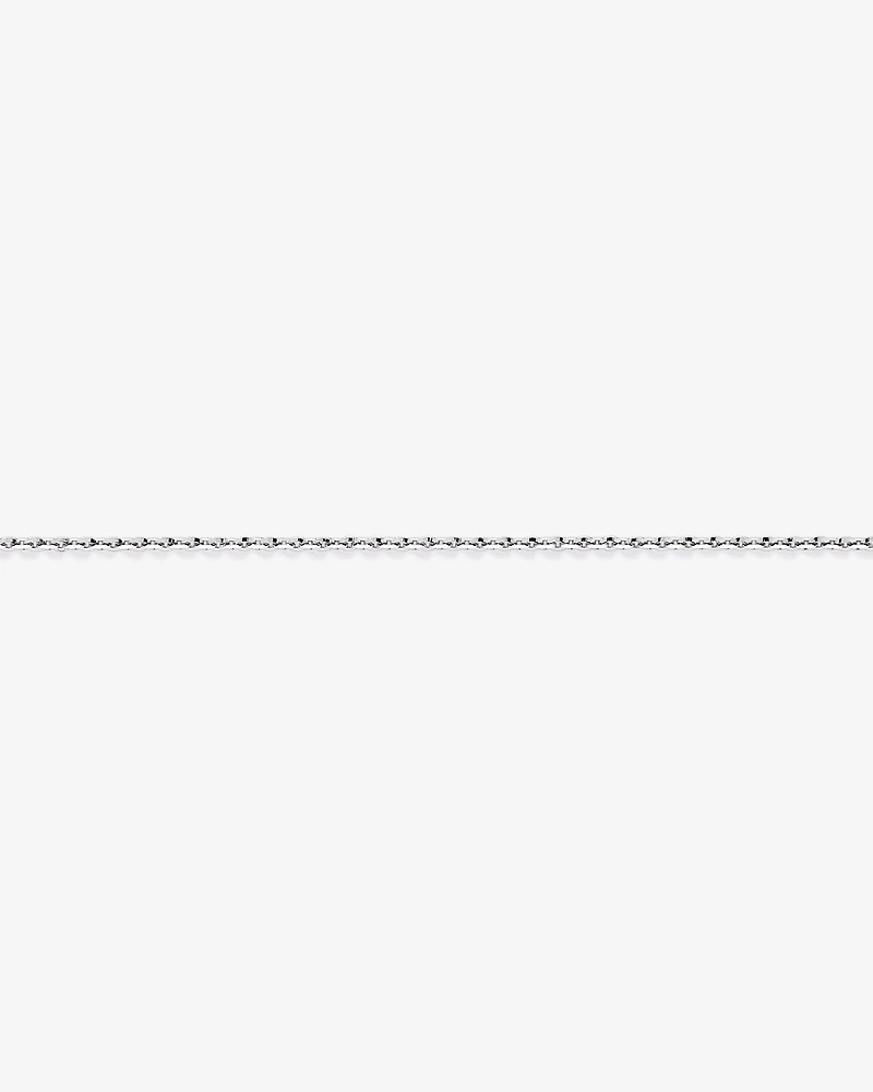 19cm Diamond Cut Fine Cable Bracelet in Sterling Silver