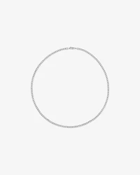 45cm (22") 4mm-4.5mm Width Curb Chain in 10kt White Gold