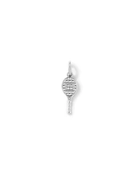 Diamond Accent Tennis Racquet Pendant in Sterling Silver
