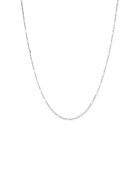 Collier à chaîne alternée à 3 et 1 trombone fin de 50 cm (20 po) et 3 mm de largeur en argent sterling