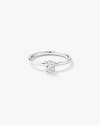 0.50 Carat TW Certified Oval Solitaire Engagement Ring in 18kt White Gold
