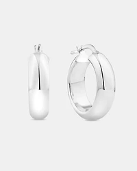 15mm Hoop Earrings in Sterling Silver