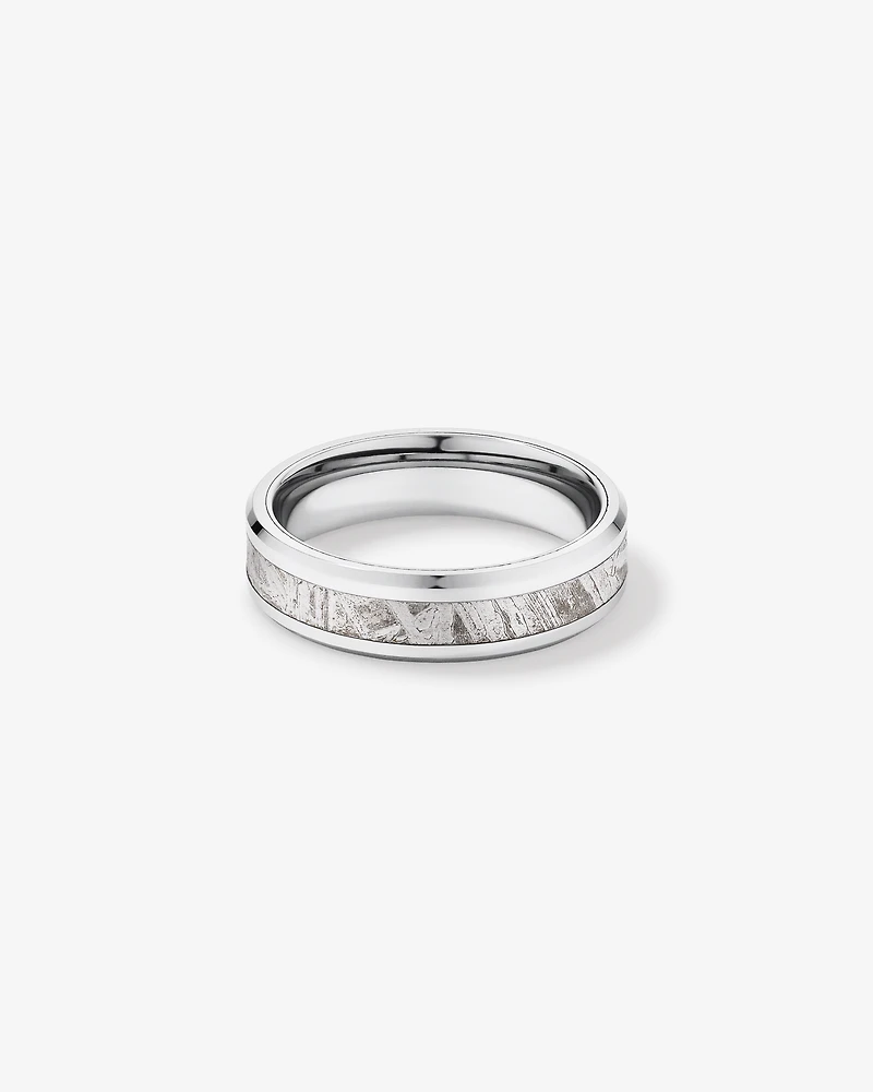 6mm Tungsten and Meteorite Wedding Band