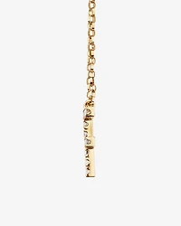 "F" Initial Necklace with 0.10 Carat TW of Diamonds in 10kt Yellow Gold