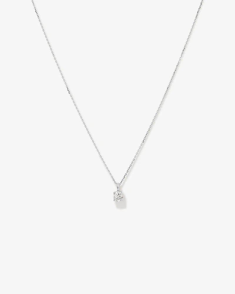 0.50 Carat TW Flawless Diamond Solitaire Pendant in 18kt White Gold