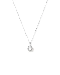 Lume Lab Round Pendant with 1.50 Carat TW of Laboratory-Grown Diamonds in 10kt White Gold