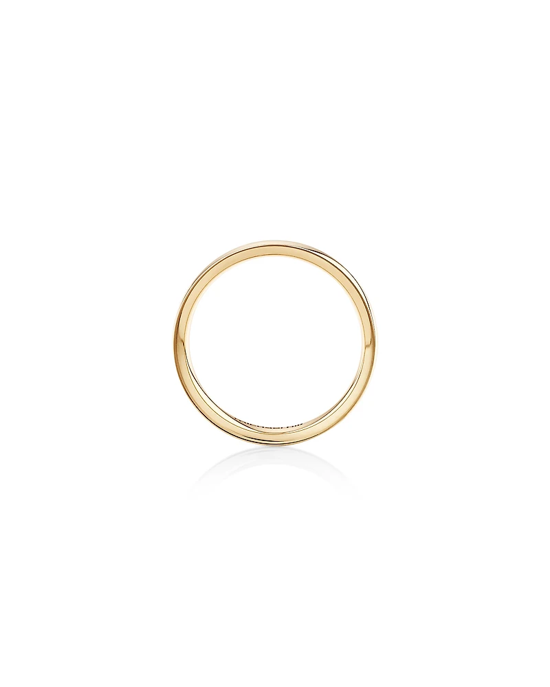 6mm Reverse Bevelled Wedding Band in 10kt Yellow Gold