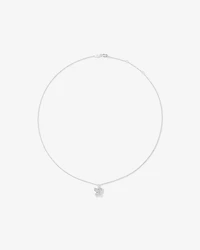 Cubic Zirconia Butterfly Pendant Necklace in Sterling Silver