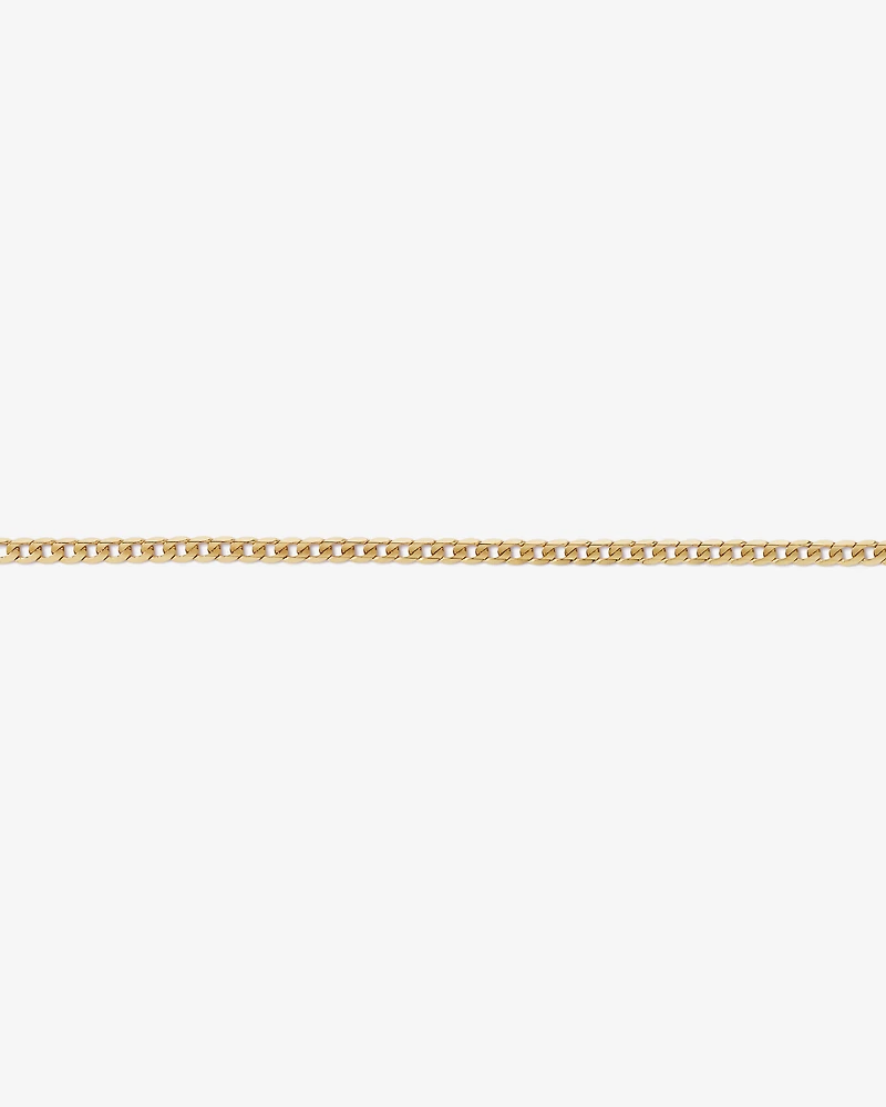 55cm (22") 4mm-4.5mm Width Curb Chain in 10kt Yellow Gold