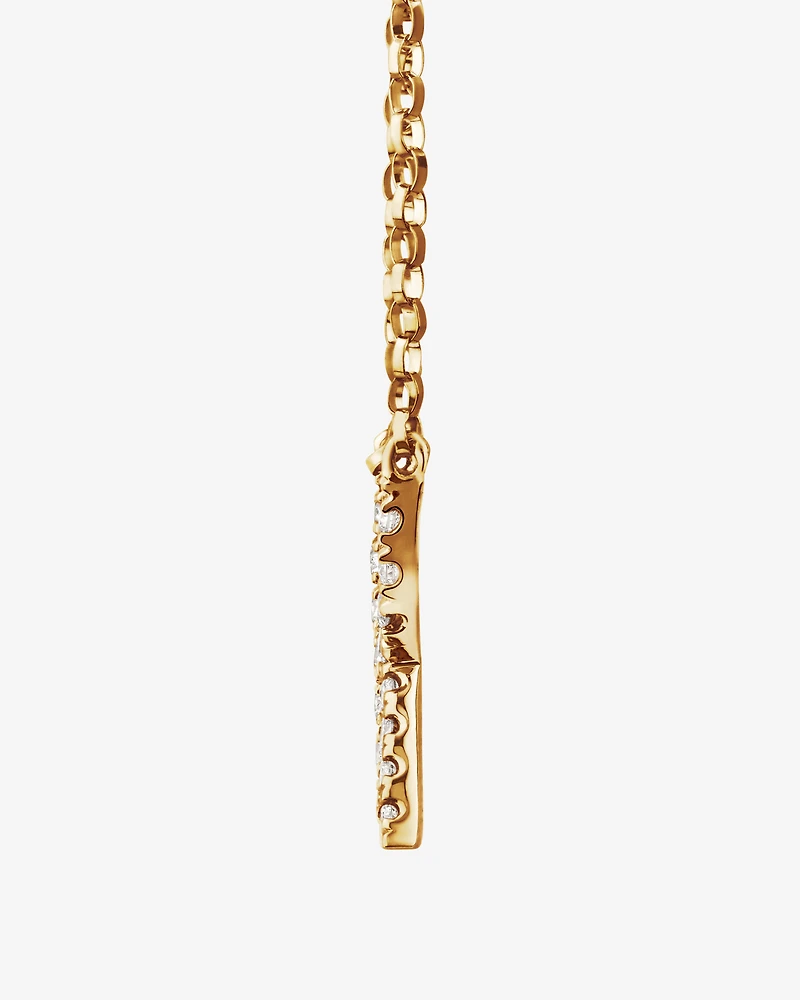 "K" Initial Necklace with 0.10 Carat TW of Diamonds in 10kt Yellow Gold