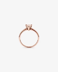 Solitaire Ring with Morganite in 10kt Rose Gold