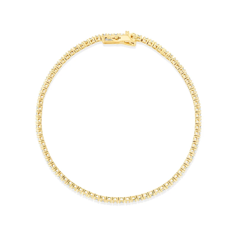 1.64 Carat TW Diamond Tennis Bracelet in 10kt Yellow Gold
