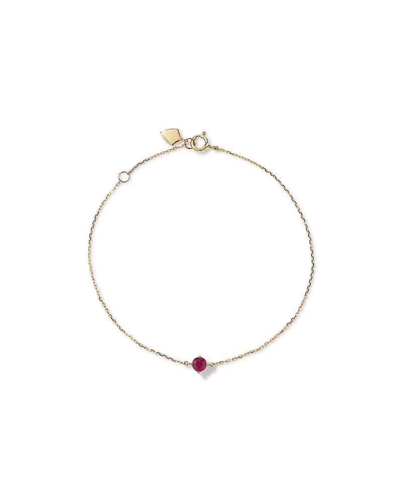 Bracelet with Ruby in 10kt Yellow Gold