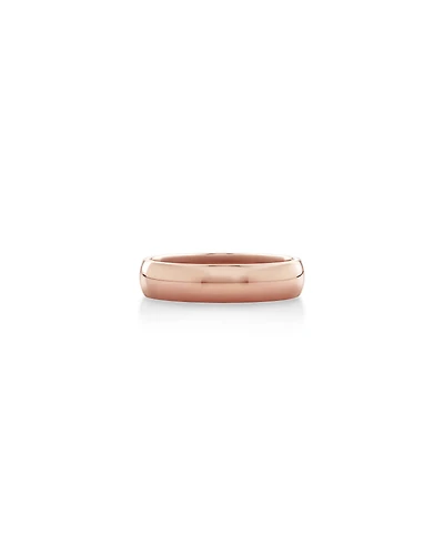 5mm High Domed Wedding Band in 10kt Rose Gold