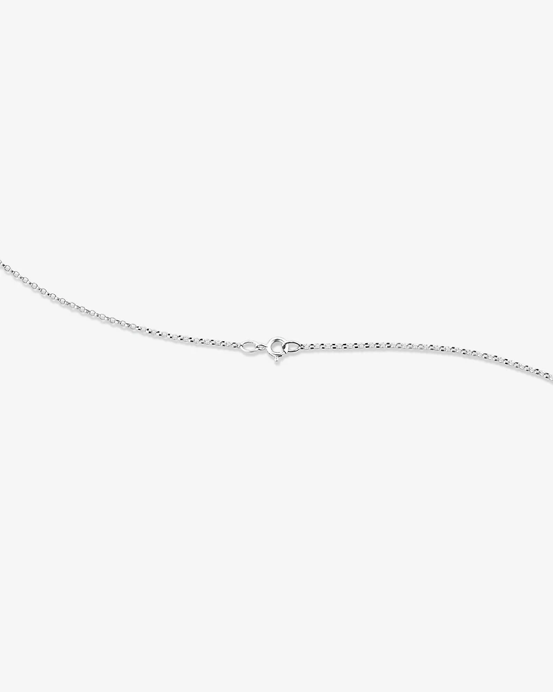 Collier à initiale F en or blanc 10 K avec diamants totalisant 0,10 ct