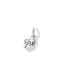 Canadian Acorn Diamond Pendant in Sterling Silver