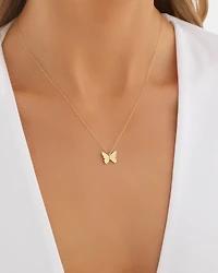 Butterfly Necklace in 10kt Yellow Gold