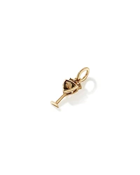 Smokey Quartz Espresso Martini Cocktail Pendant in 18 Karat Gold Vermeil