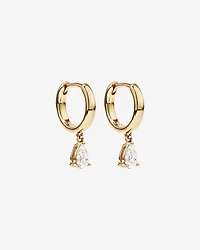 0.50 Carat TW Pear Cut Laboratory-Grown Diamond Drop Sleeper Earrings in 10kt Yellow Gold