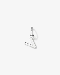Letter V Initial Pendant in Sterling Silver