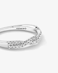 0.25 Carat TW Twist Diamond Wedding Ring in 14kt White Gold