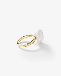 Baroque Cultured Freshwater Pearl Ring in 10kt Yellow Gold