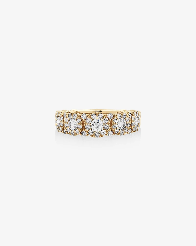 Bubble Ring with 1.00 Carat TW Diamonds in 10kt Yellow Gold