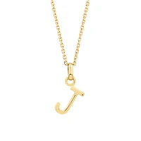 Pendentif « J » en or jaune 10 K