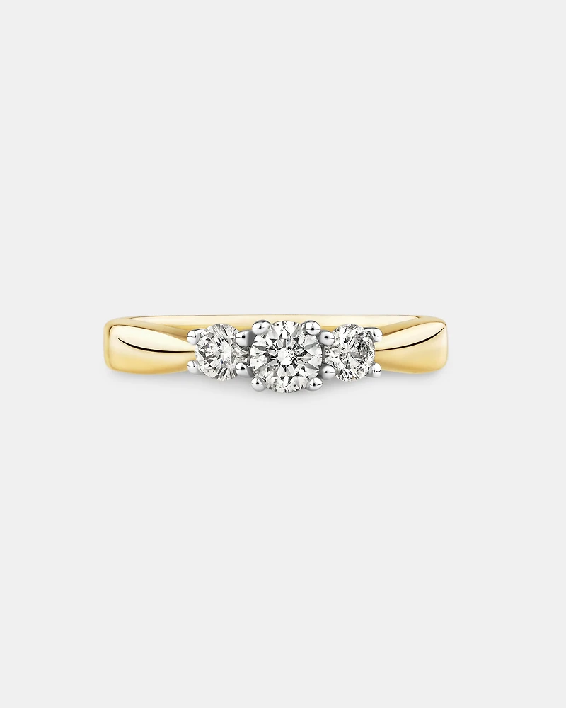Engagement Ring with 1/2 Carat TW of Diamonds in 10kt Yellow/White Gold