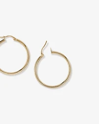 25mm Round Hoop Earrings in 10kt Yellow Gold