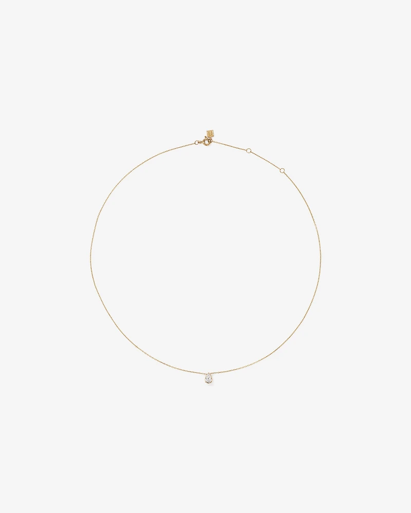 0.64 Carat TW Laboratory-Grown Diamond Pear Pendant and Earrings Box Set in 10kt Yellow Gold