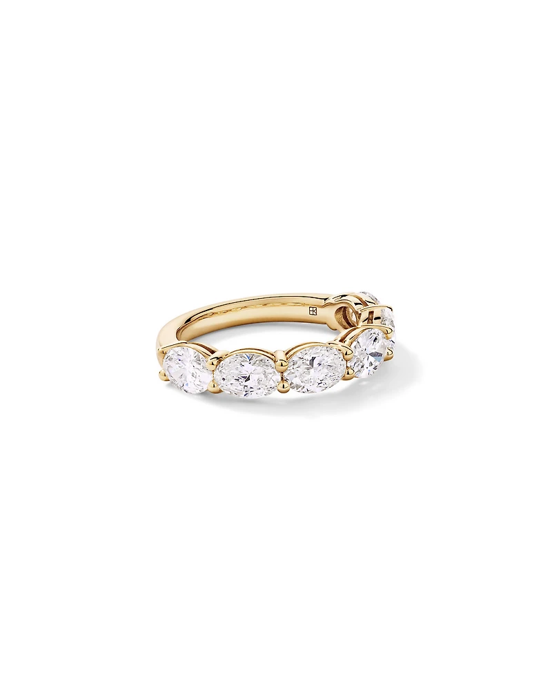 3.00TW Oval Laboratory-Grown Diamond Wedding Ring 14kt Yellow Gold