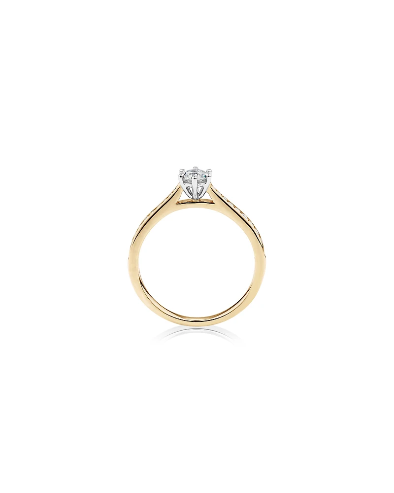 Ring with 0.48 Carat TW of Diamonds in 14kt Yellow & White Gold