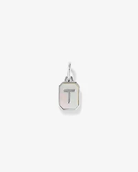 Pendentif initiale Lettre T en nacre et argent sterling