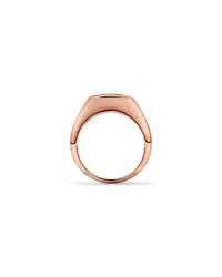Bague en or rose 14 carats sertie d'un diamant de laboratoire taille coussin allongé 2,00