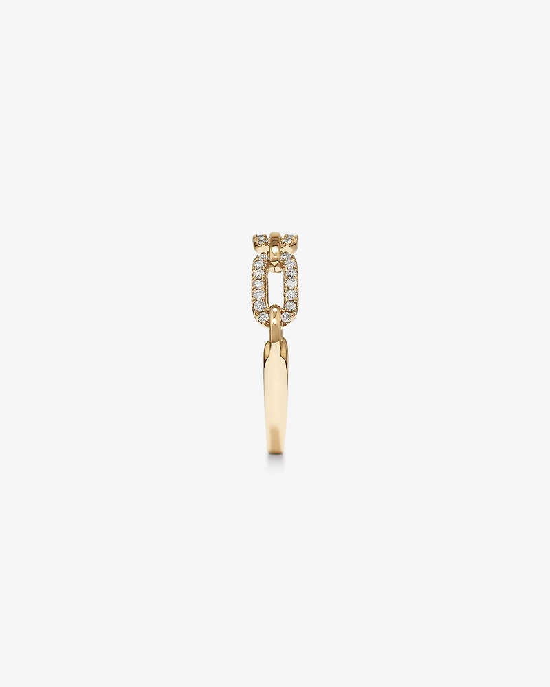 0.20 Carat TW Diamond Paperclip Ring in 10kt Yellow Gold