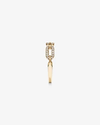 0.20 Carat TW Diamond Paperclip Ring in 10kt Yellow Gold