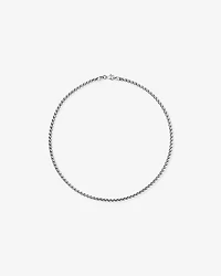 Collier chaîne gourmette épi 55 cm (21,6") largeur 4,1 mm en argent sterling oxydé