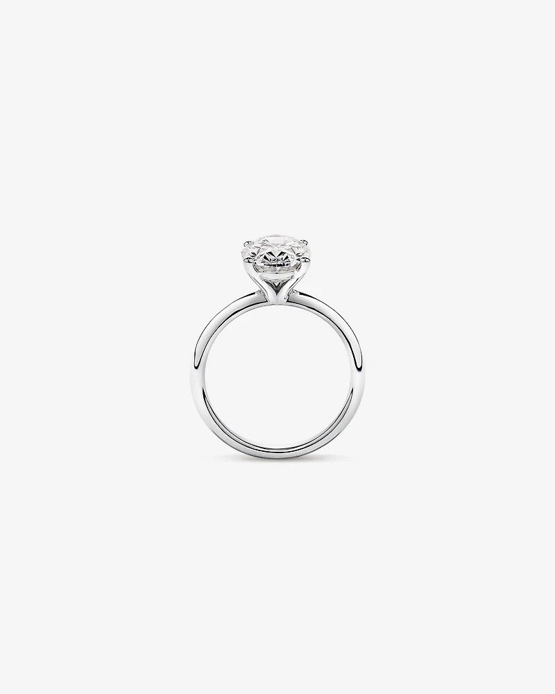 3.00 Carat TW Oval Cut Laboratory-Grown Diamond Solitaire Engagement Ring Platinum
