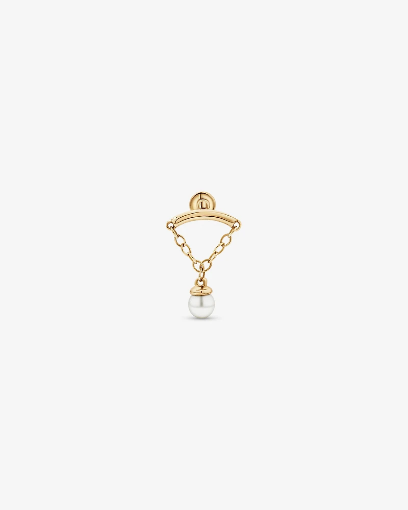 Hélice simple flottante en perle d’eau douce cultivée en or 10 carats