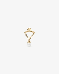 Hélice simple flottante en perle d’eau douce cultivée en or 10 carats