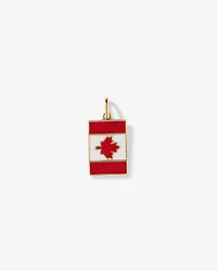 Pendentif du drapeau du Canada en 18Kt Vermeil