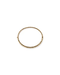 Diamond-Cut Crossaint Bangle in 10kt Yellow Gold