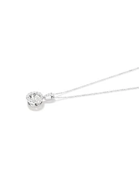 Pendentif rond Lume Lab avec 1,50 carat TW de diamants cultivés en laboratoire en or blanc 10 carats