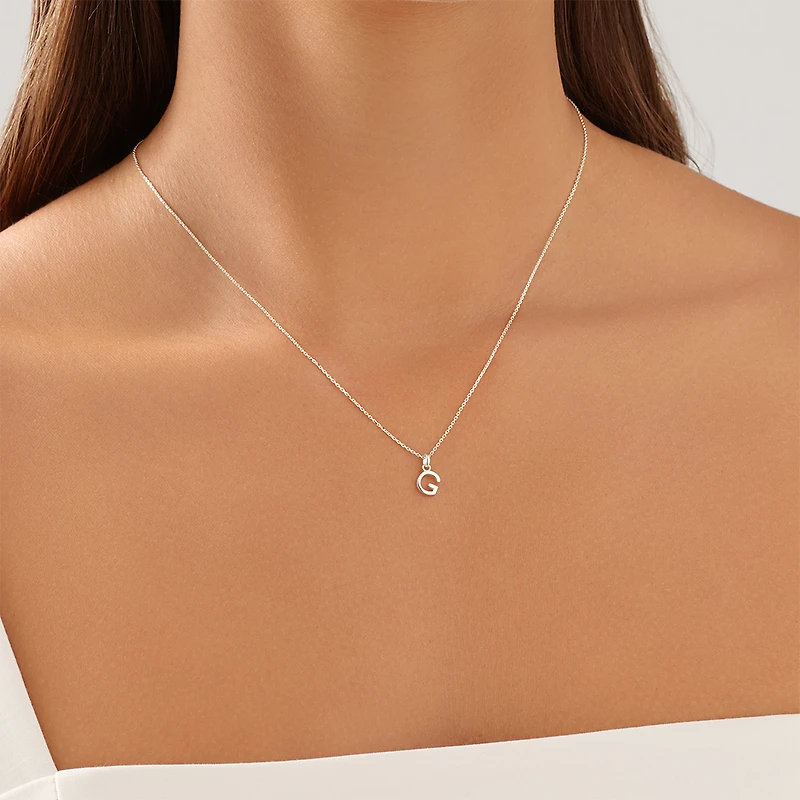 "G" Initial Pendant in Sterling Silver