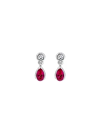 Laboratory-Grown Diamond & Created Ruby Gift Set in Silver