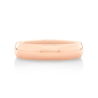 Alliance bombée en or rose 10 K, 5 mm