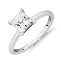 1.25 Carat Princess Cut Laboratory-Grown Diamond Ring In 14kt White Gold